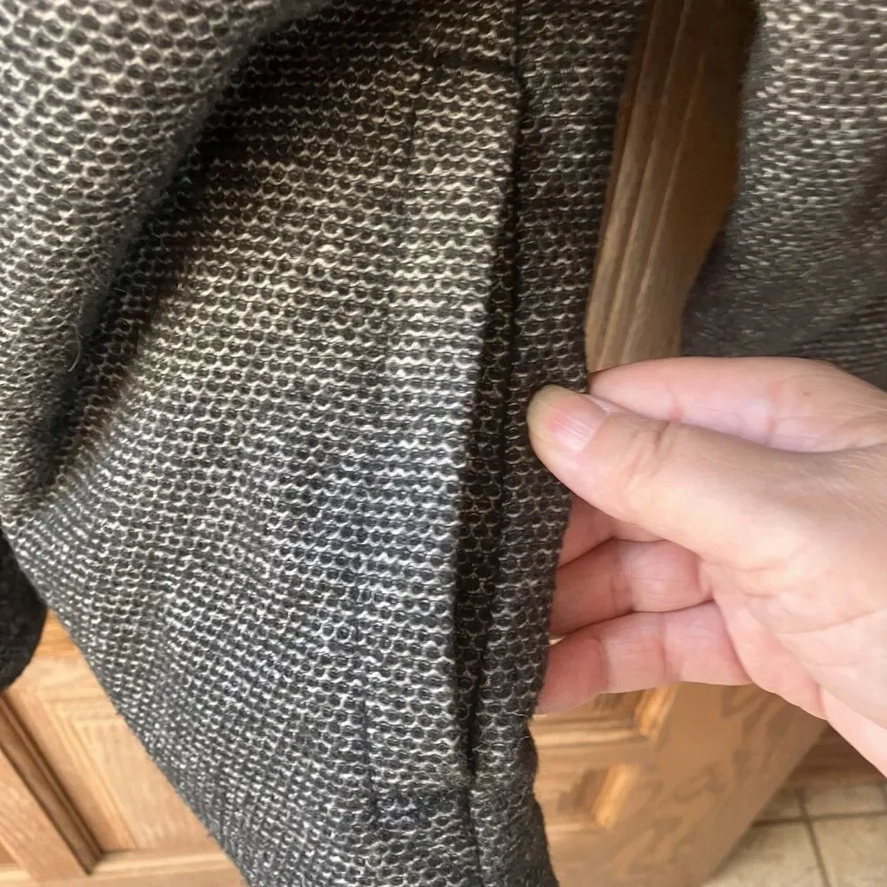 ORVIS Sherpa Lined Fleece 1/4 Zip Pullover Sweater Black & White Men's XL Tweed - Picture 9 of 13